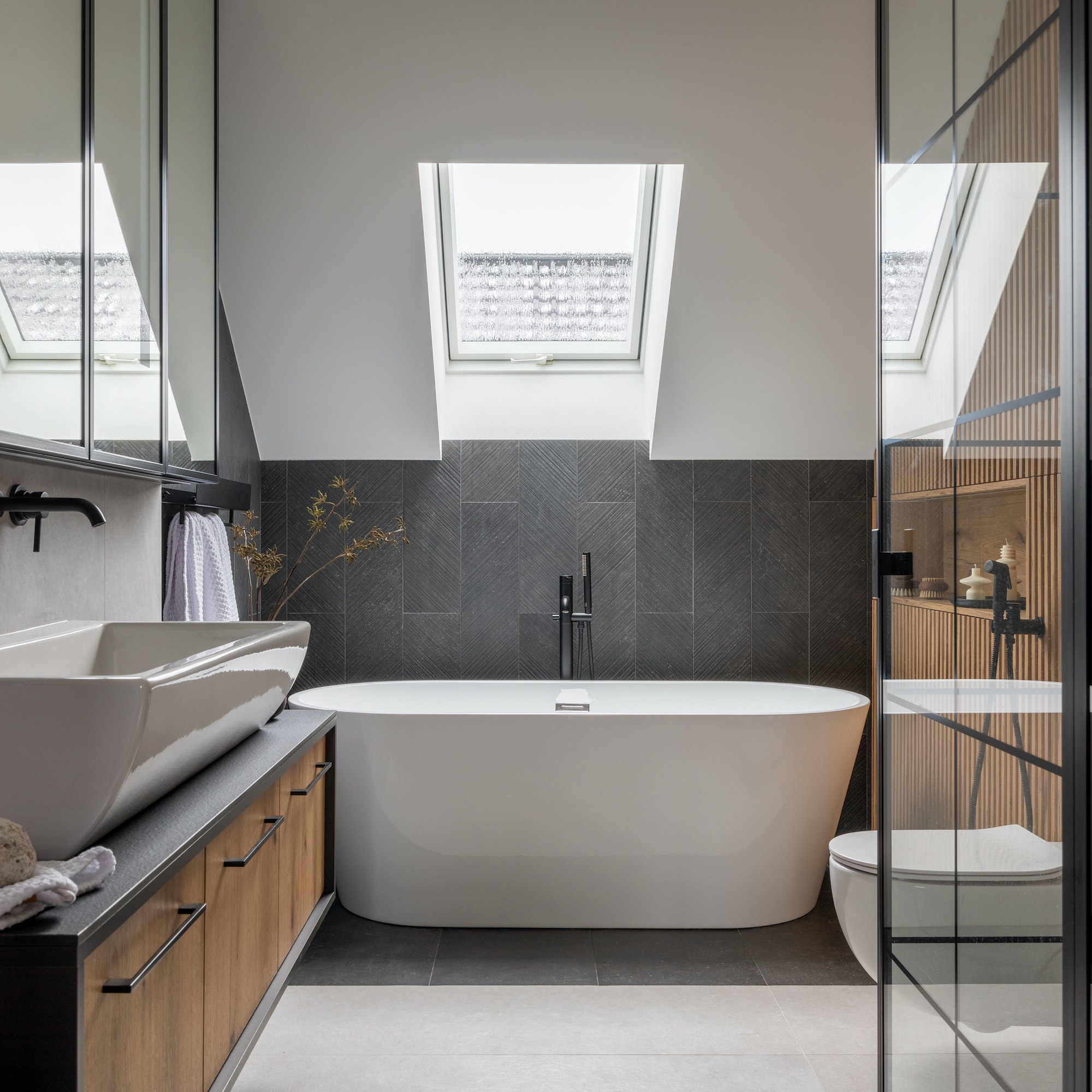 Stylish interior of bathroom